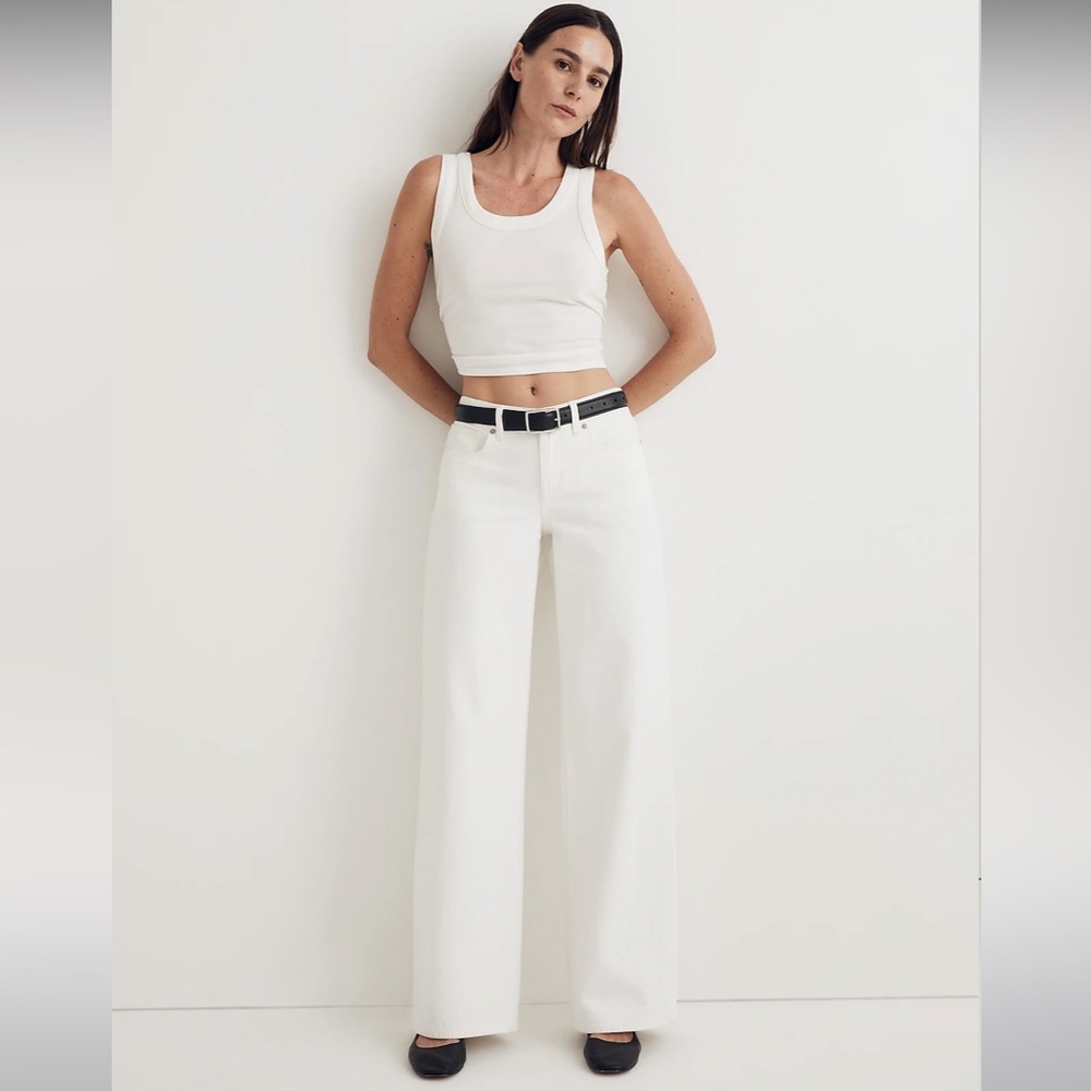 NWT Madewell Low-Rise Superwide-Leg Jeans - White - 25